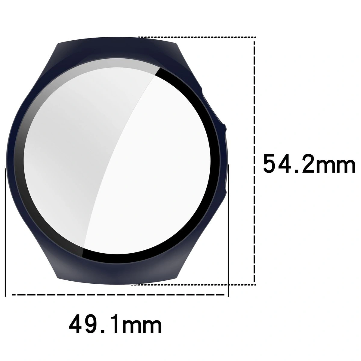 Wymiary etui Bizon Case+Glass Watch do Huawei Watch 5 46 mm