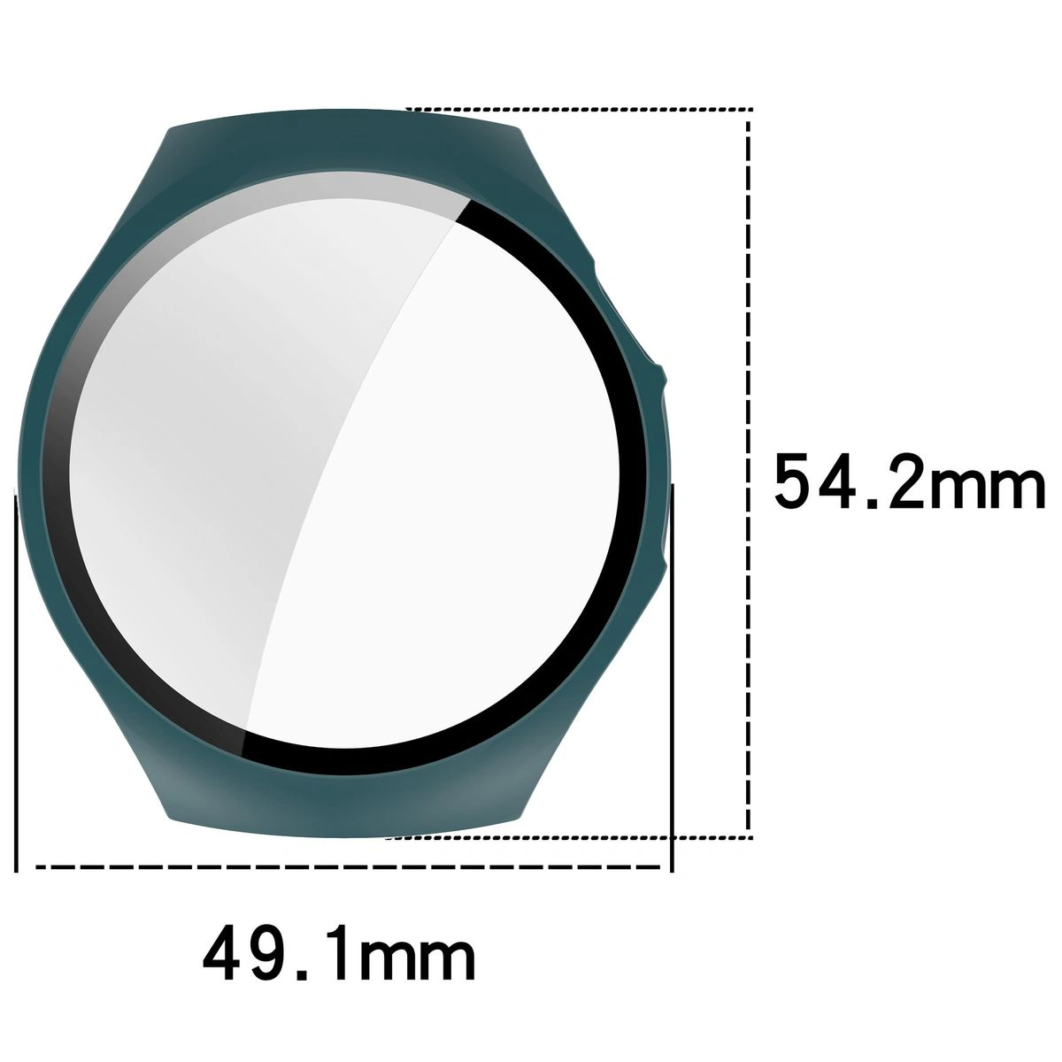 Wymiary etui Bizon Case+Glass Watch do Huawei Watch 5 46 mm