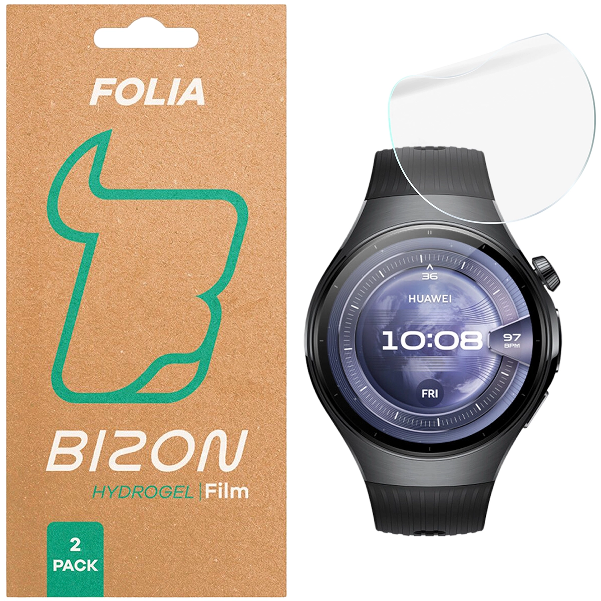 Folia hydrożelowa Bizon Glass Watch Hydrogel dla Huawei Watch 5 46 mm!
