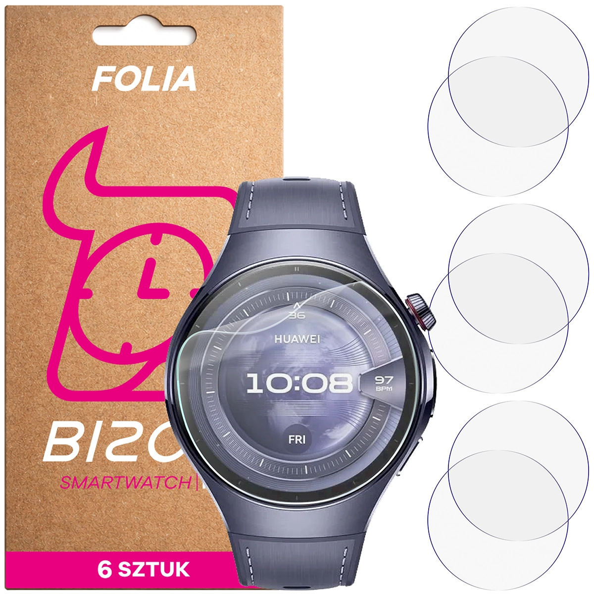 Bison Hydrogel Film HydroFlex for Huawei Watch 5 46 mm