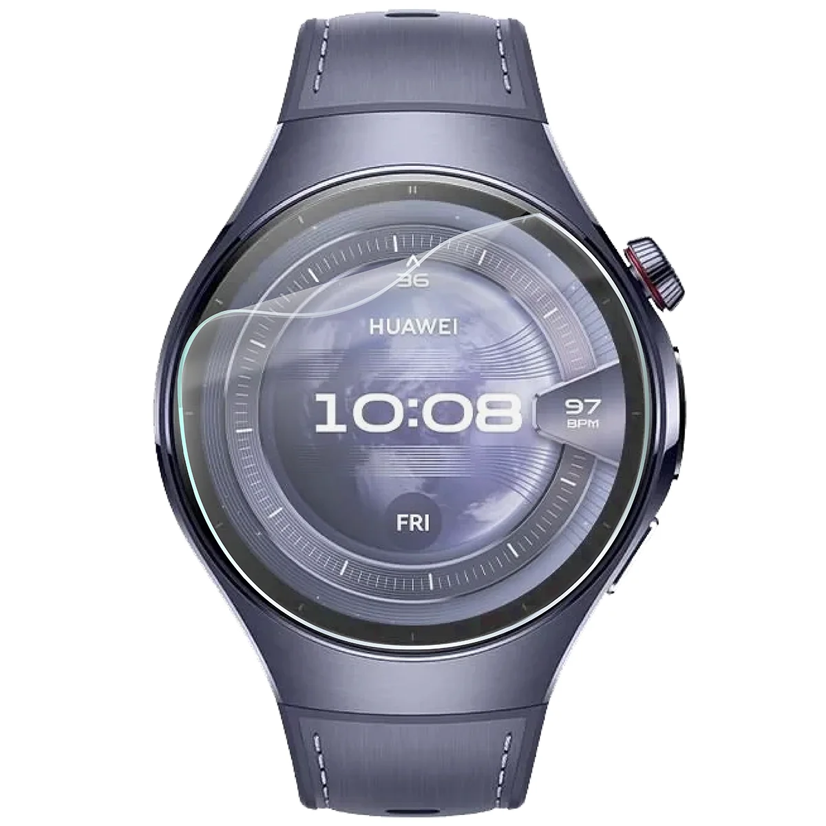 Bison Hydrogel Film HydroFlex for Huawei Watch 5 46 mm on the watch