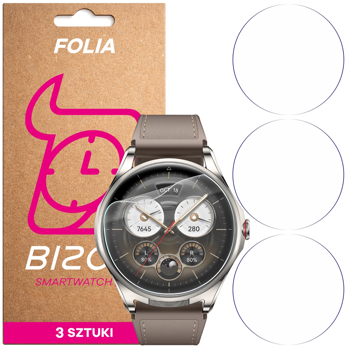 Folia hydrożelowa Bizon Watch Film HydroFlex dla Huawei Watch Buds 2