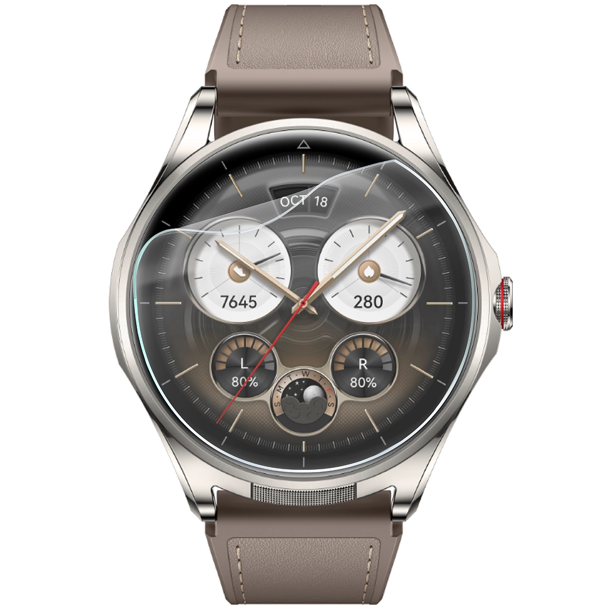 Bison Watch Film HydroFlex hydrogel film for Huawei Watch Buds 2 on a watch
