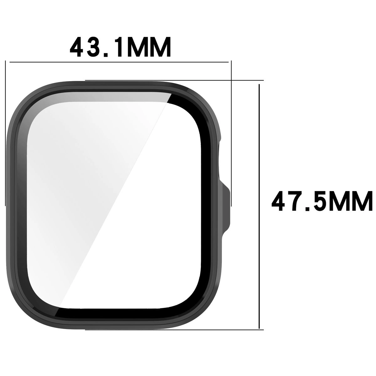 Dimensiunile etui-ului Bizon Case+Glass Watch pentru Huawei Watch Fit 4 Pro