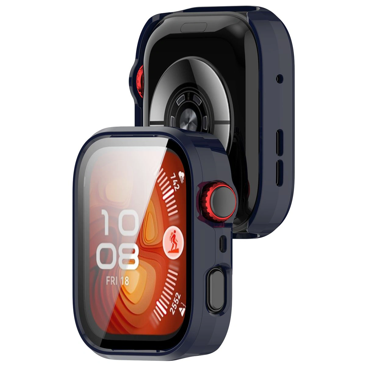Etui z wbudowanym szkłem Bizon Case+Glass Watch do Huawei Watch Fit 4 Pro