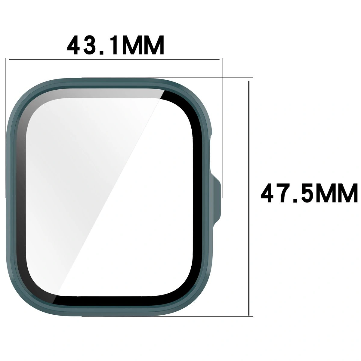Dimensiunile etui-ului Bizon Case+Glass Watch pentru Huawei Watch Fit 4 Pro