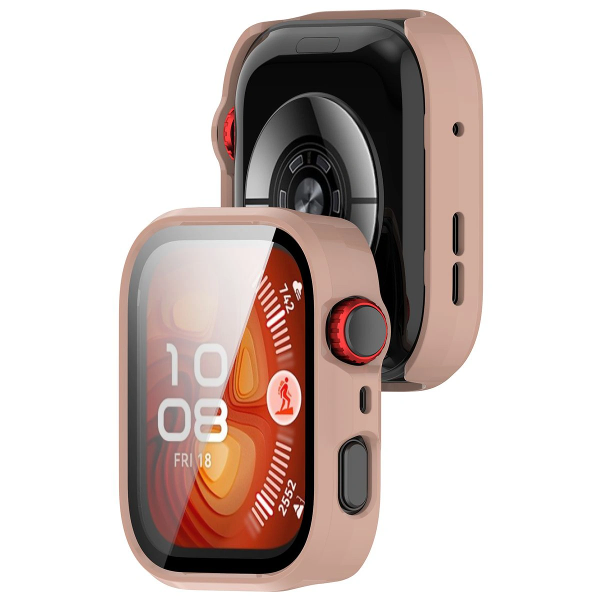 Husa cu sticlă integrată Bizon Case+Glass Watch pentru Huawei Watch Fit 4 Pro