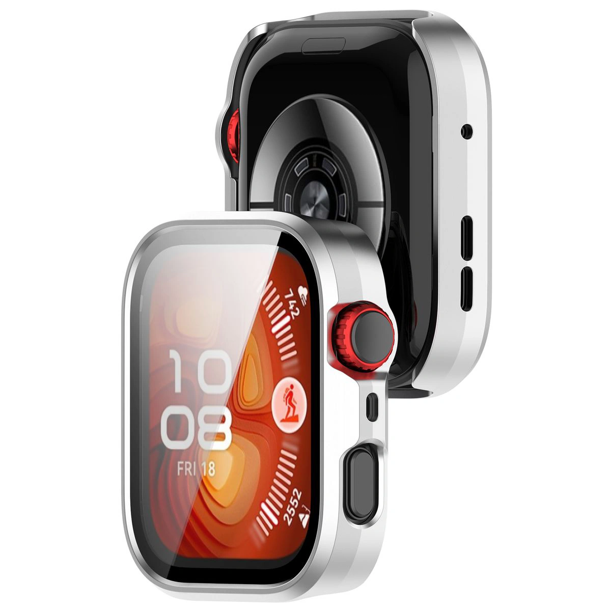 Etui cu sticlă încorporată Bizon Case+Glass Watch pentru Huawei Watch Fit 4 Pro