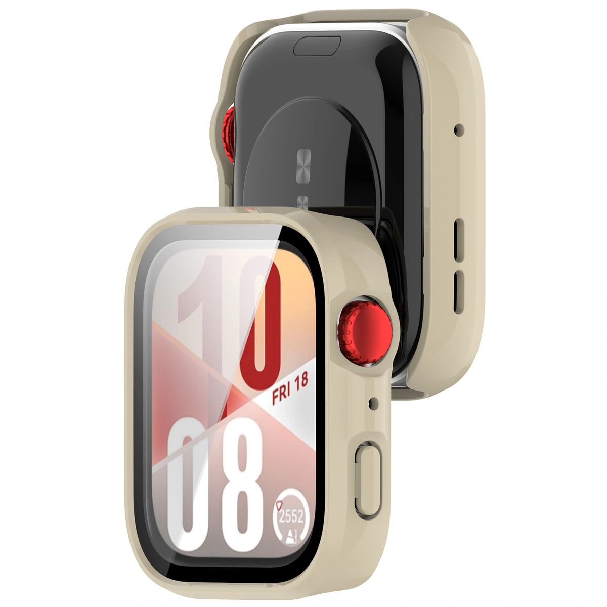 Etui z wbudowanym szkłem Bizon Case+Glass Watch do Huawei Watch Fit 4