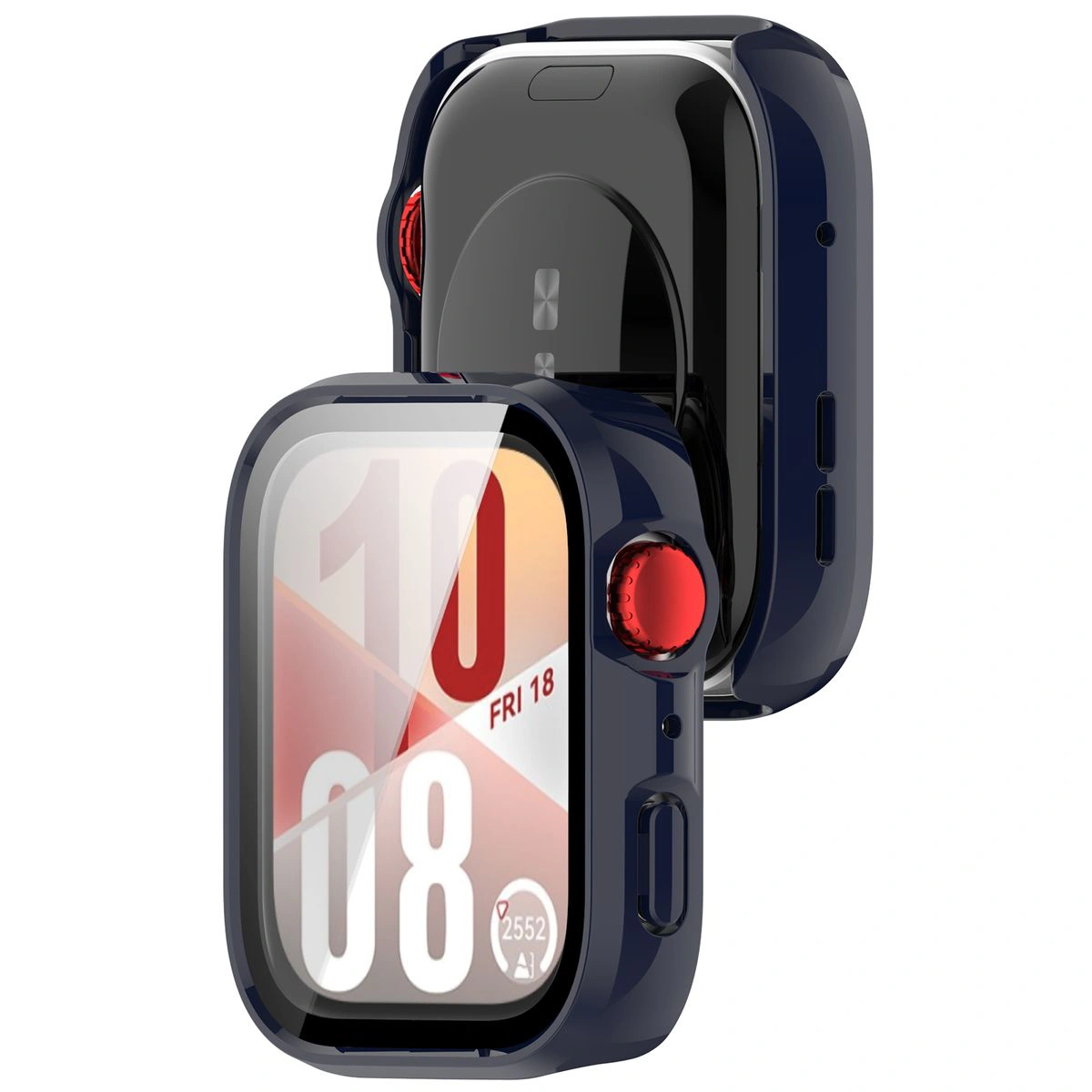 Husă cu sticlă integrată Bizon Case+Glass Watch pentru Huawei Watch Fit 4
