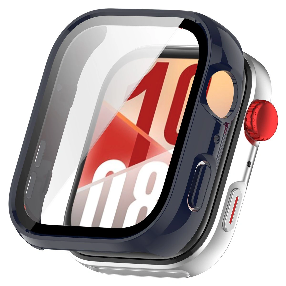 Vizualizare a aplicării husei Bizon Case+Glass Watch pentru Huawei Watch Fit 4