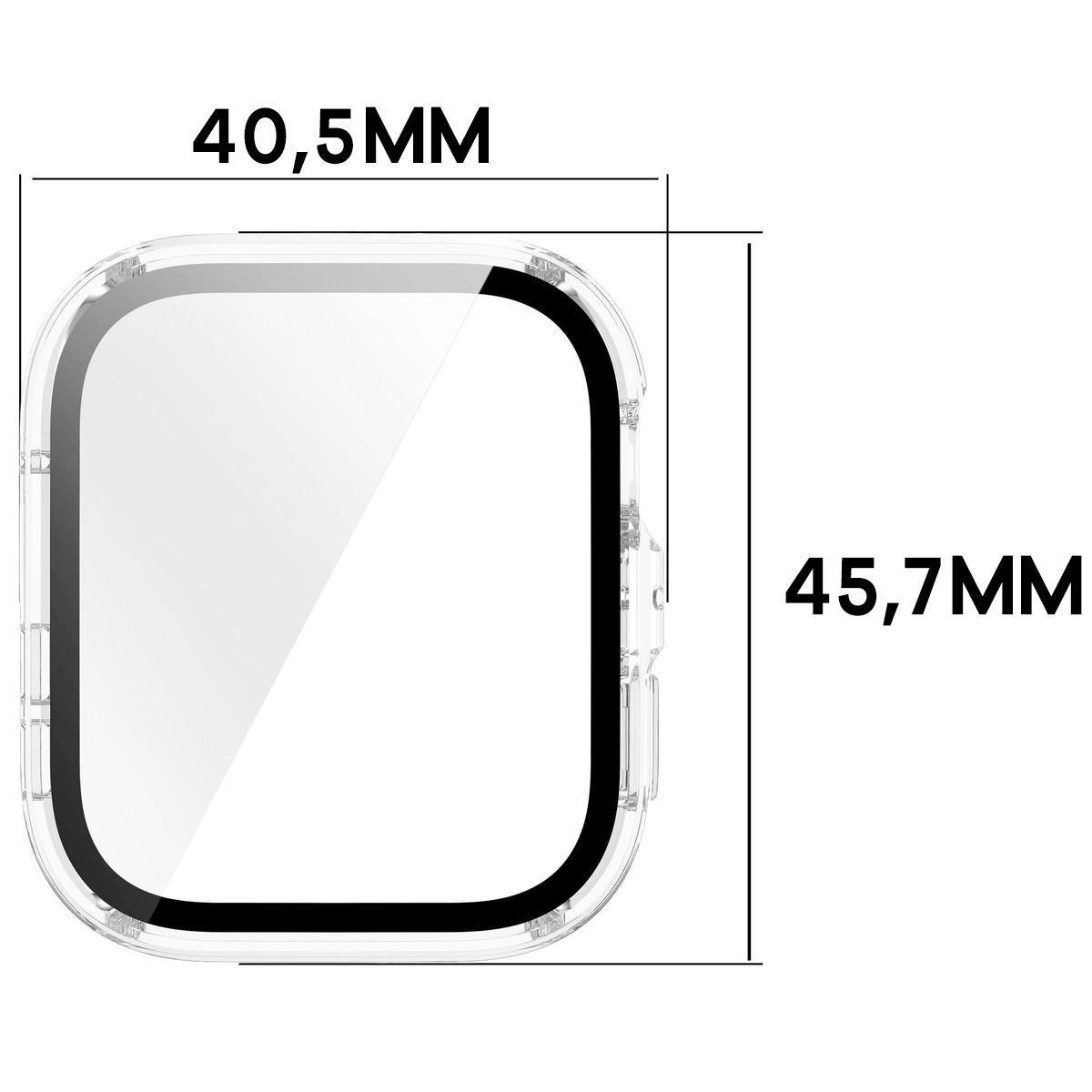 Wymiary etui Bizon Case+Glass Watch do Huawei Watch Fit 4