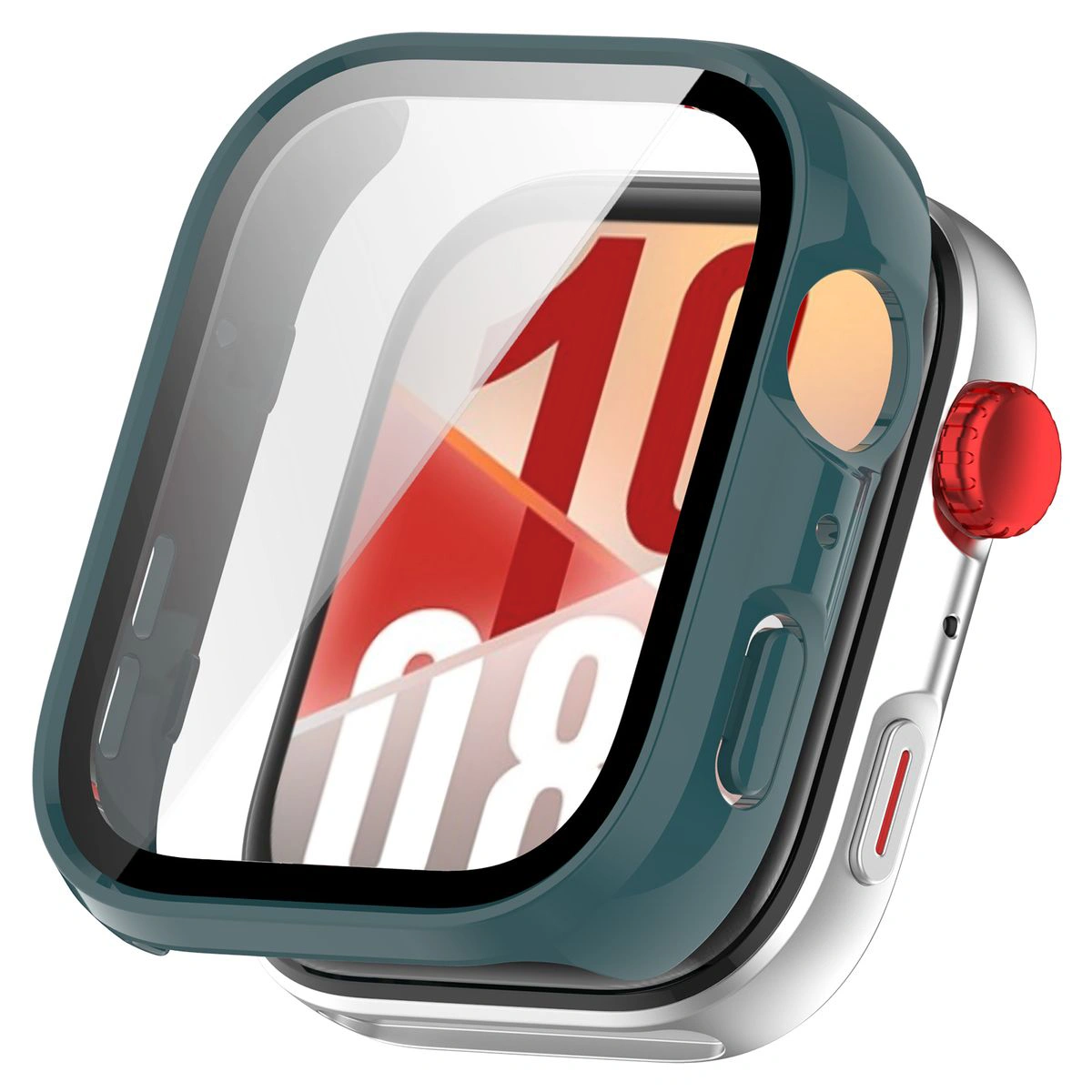 Vizualizare montare carcasă Bizon Case+Glass Watch pentru Huawei Watch Fit 4
