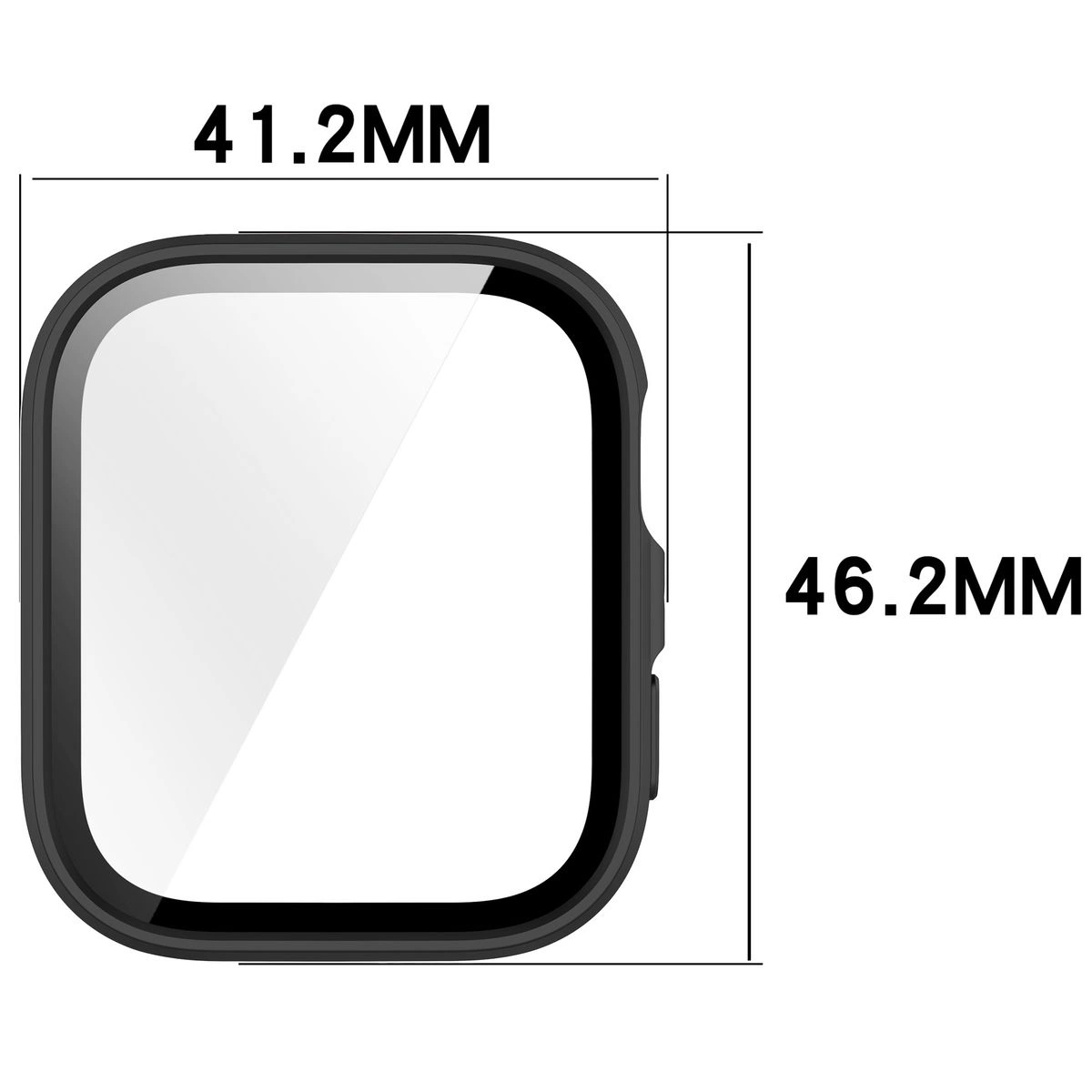 Wymiary etui Bizon Case+Glass Watch do Huawei Watch Fit 4