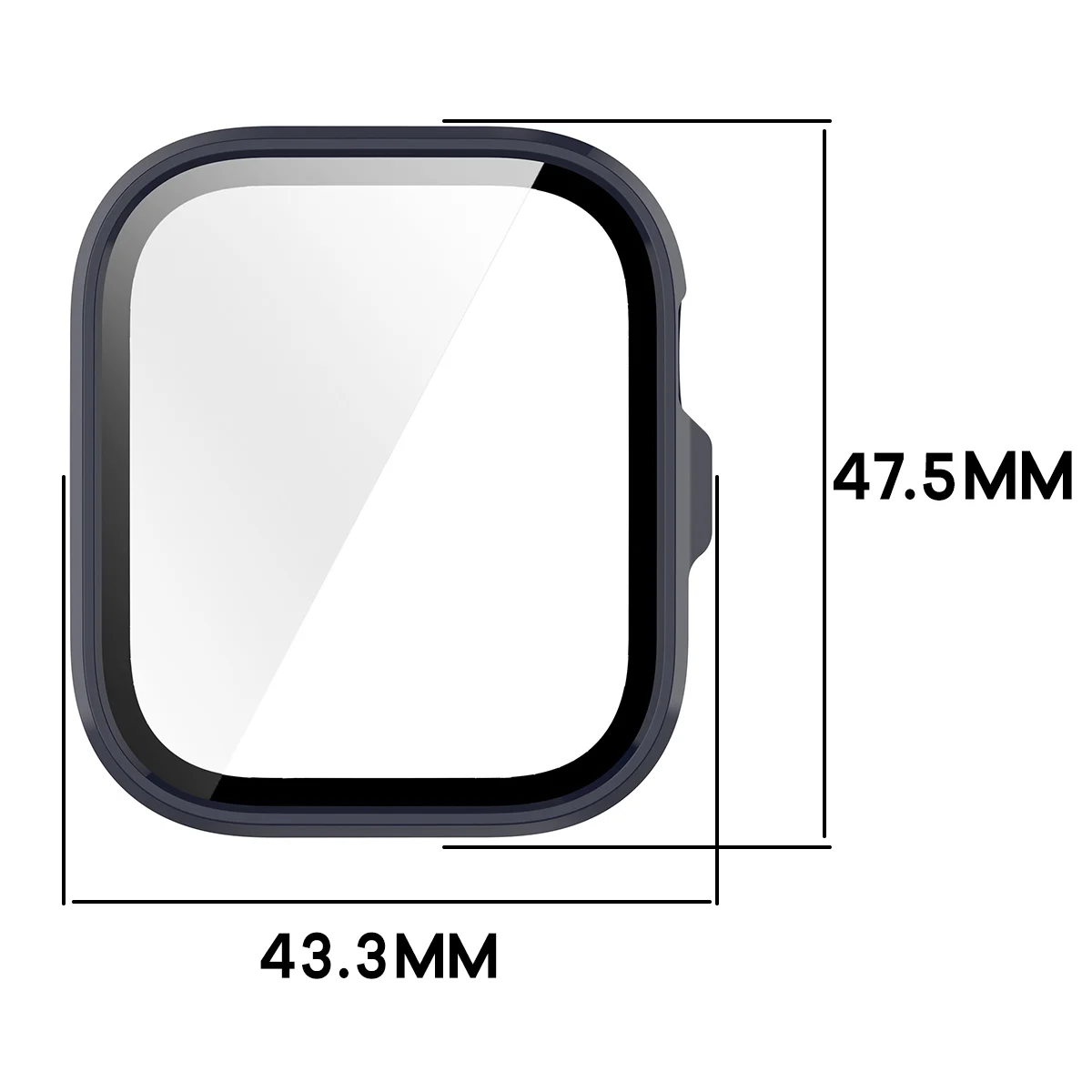 Wymiary etui Bizon Case Watch Adamo do Huawei Watch Fit 5 Pro