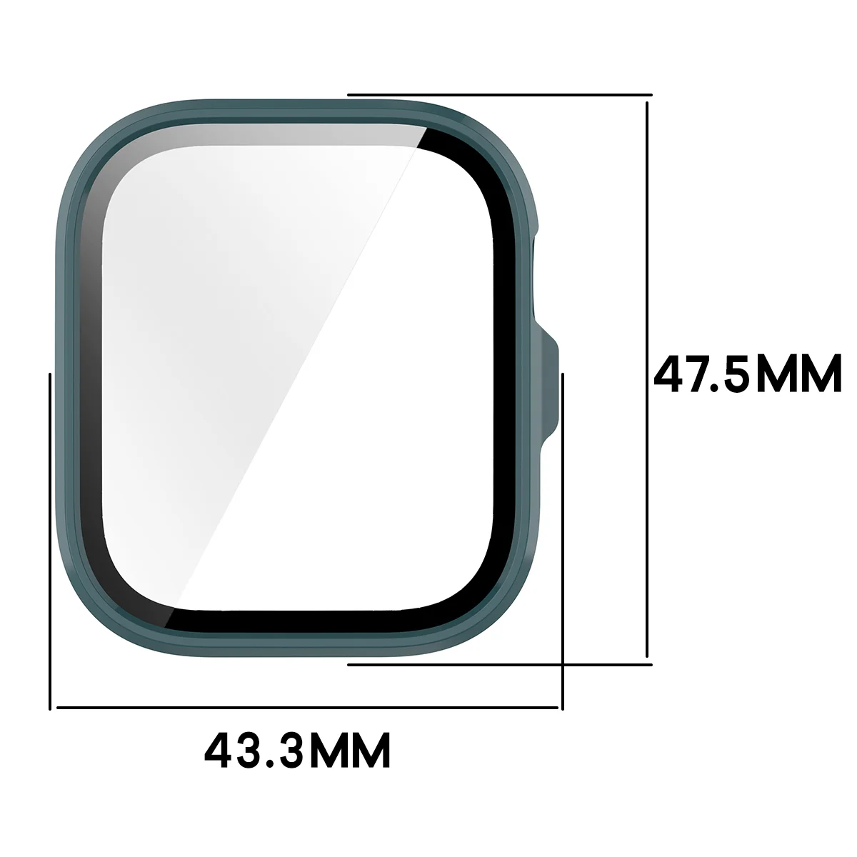 Wymiary etui Bizon Case Watch Adamo do Huawei Watch Fit 5 Pro