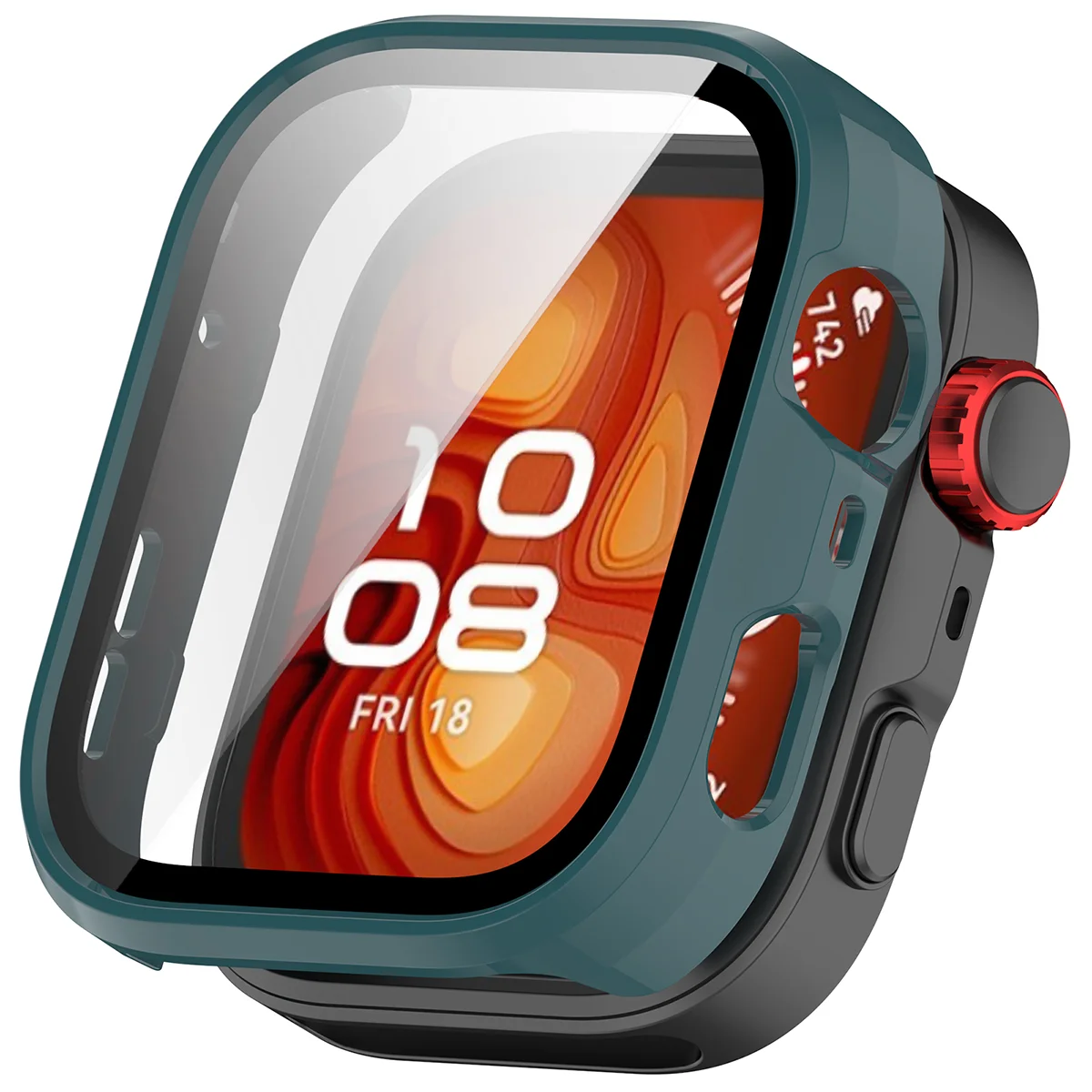 Wizualizacja nakładania etui Bizon Case Watch Adamo do Huawei Watch Fit 5 Pro