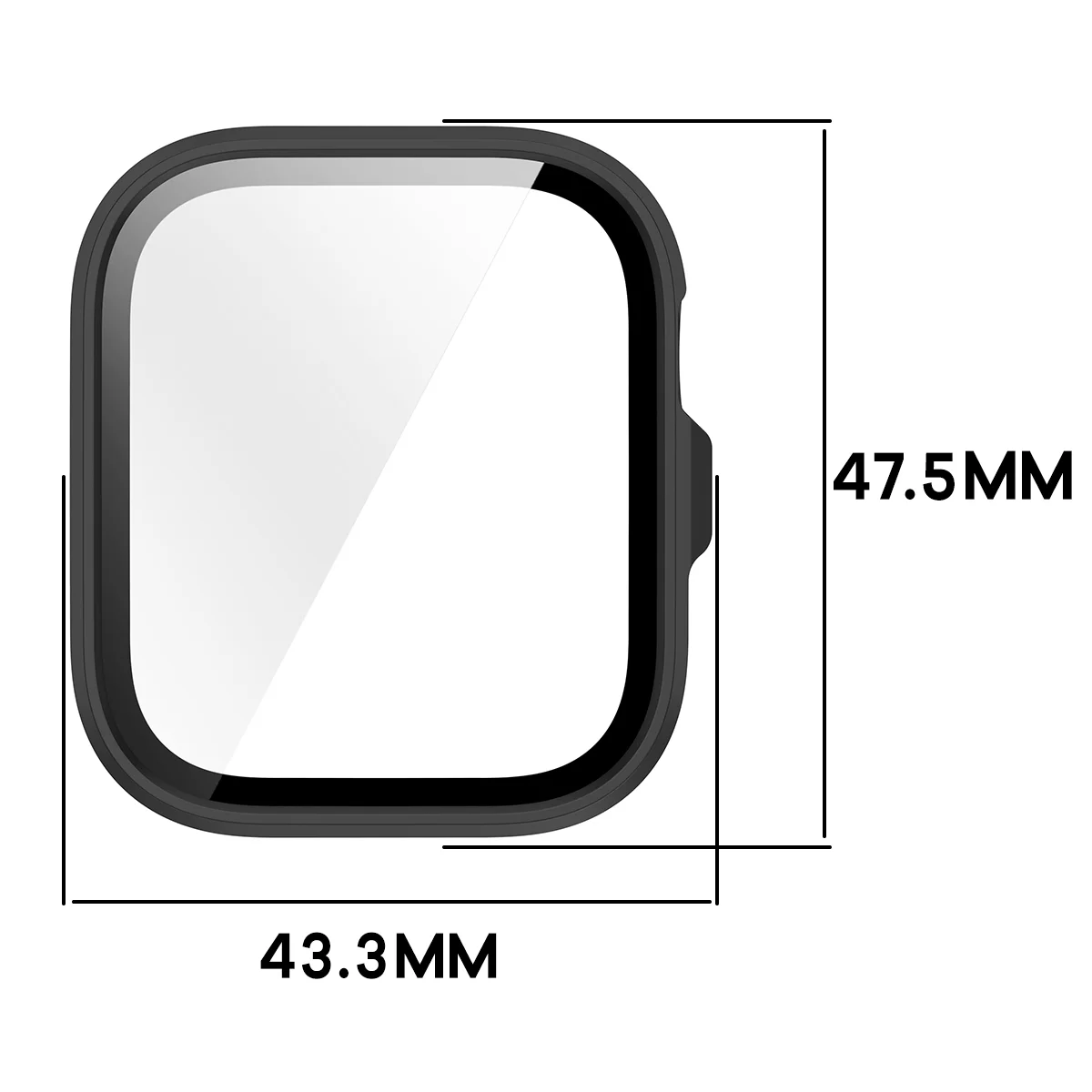 Wymiary etui Bizon Case Watch Adamo do Huawei Watch Fit 5 Pro