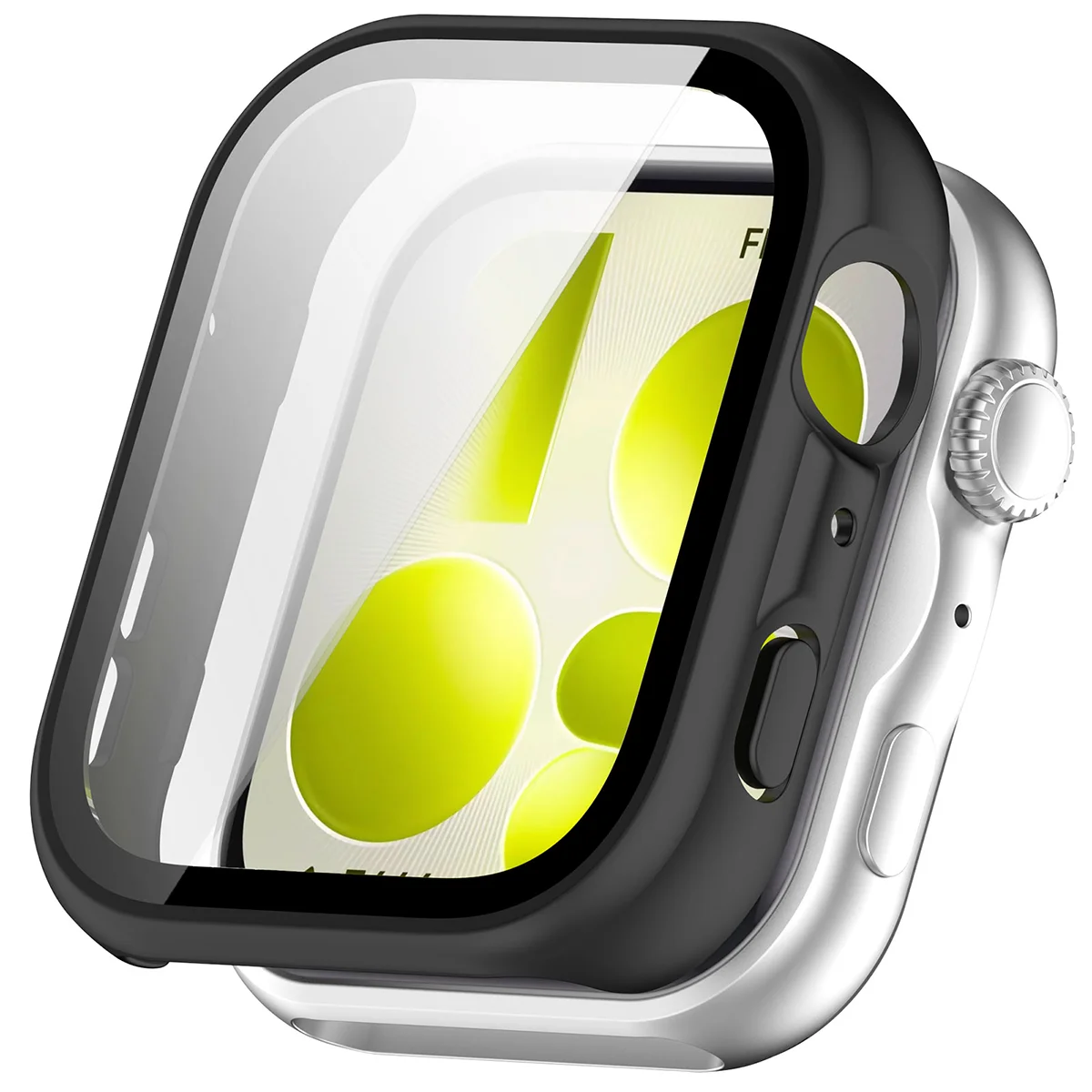 Visualization of applying the Bizon Case Watch Adamo to Huawei Watch Fit 5