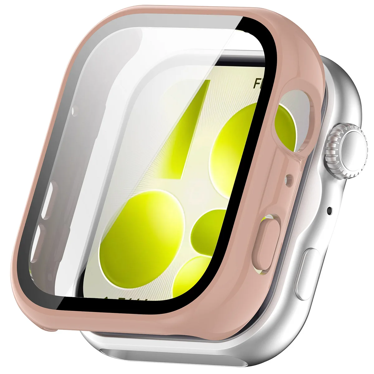 Visualization of applying the Bizon Case Watch Adamo for Huawei Watch Fit 5