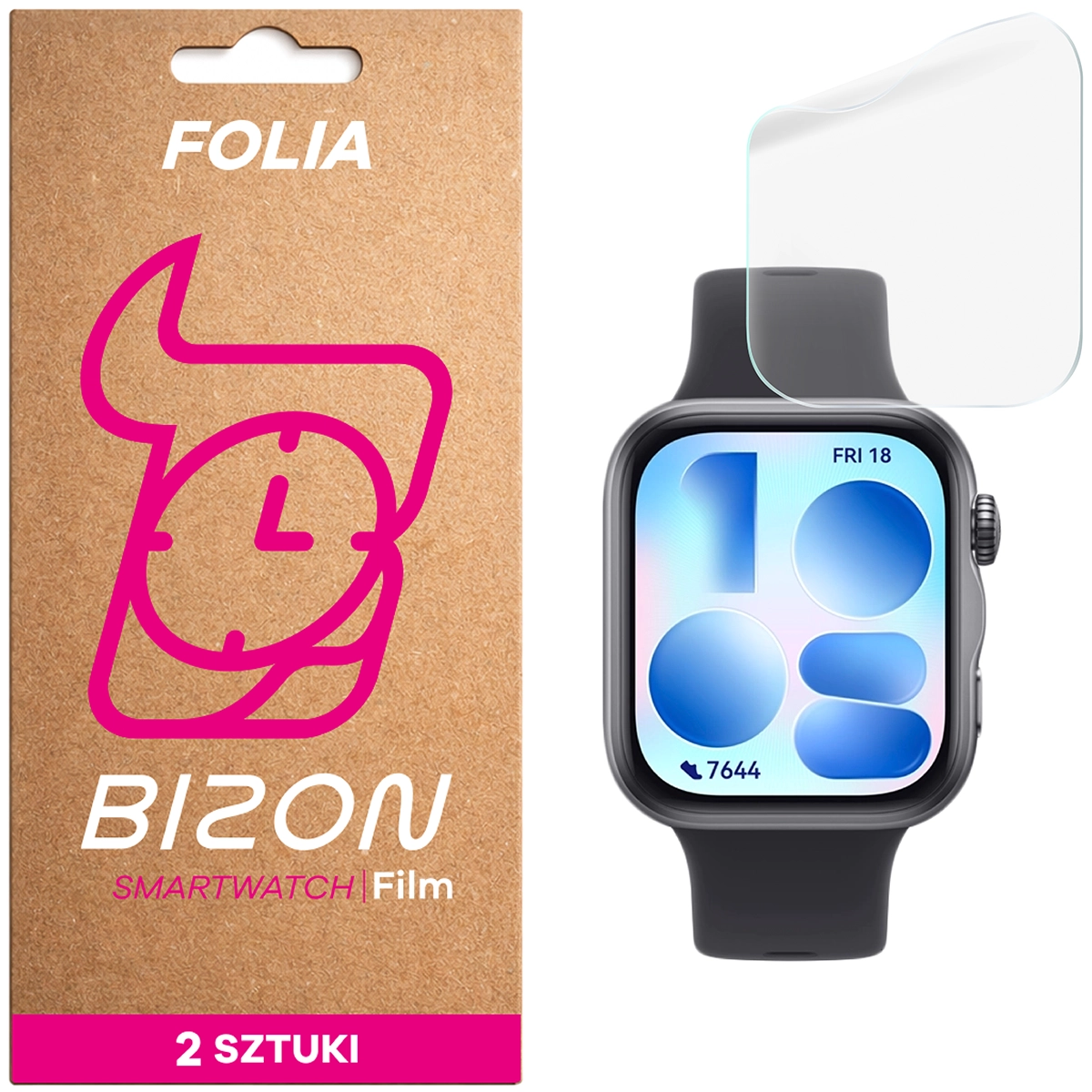 Folia hidrogel Bizon Watch Film Hydrogel Duo pentru Huawei Watch Fit 5!