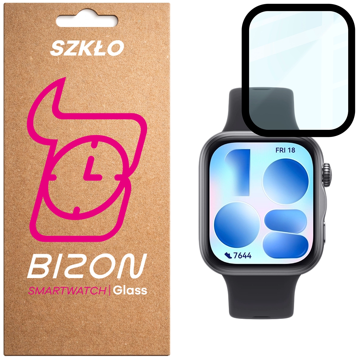 Hibrid üveg a Bizon Glass Watch Edge számára a Huawei Watch Fit 5-höz