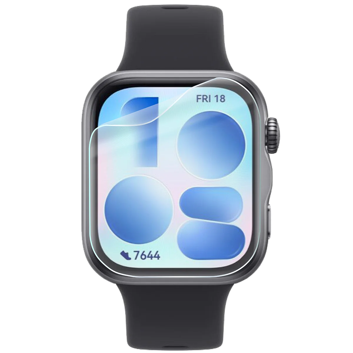Bizon Watch Film HydroFlex hydrogel film for Huawei Watch Fit 5 on the watch