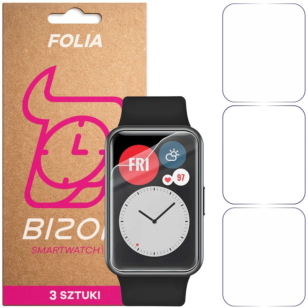 Folia hydrożelowa Bizon Watch Film HydroFlex dla Huawei Watch Fit