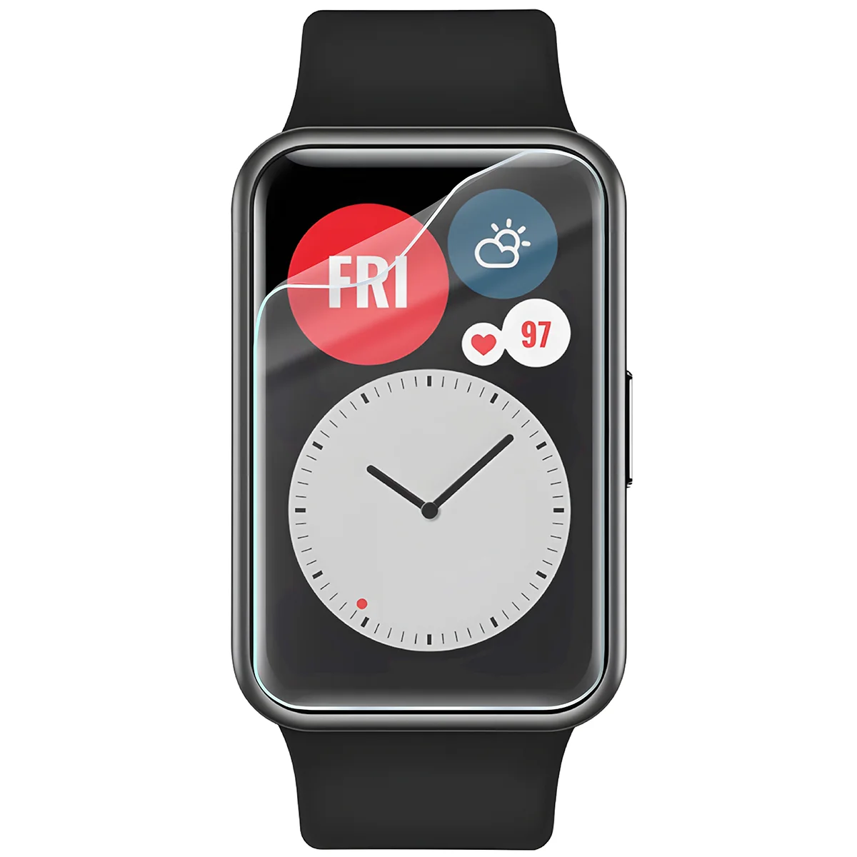 Folia hydrożelowa Bizon Watch Film HydroFlex do Huawei Watch Fit na zegarku