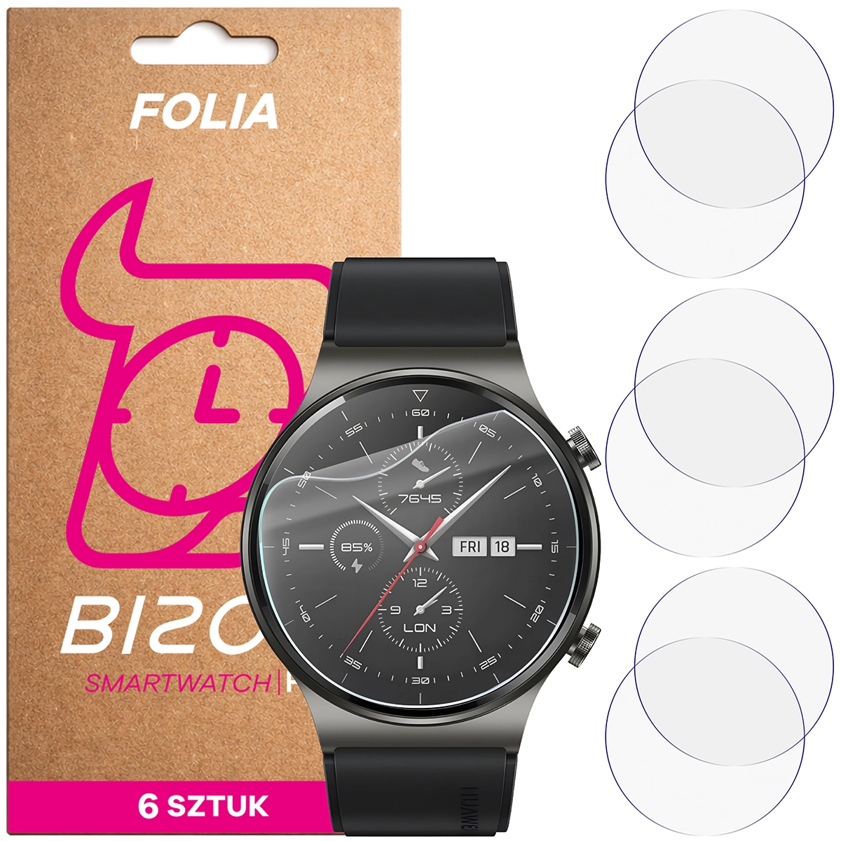 Bison Hydrogel Film HydroFlex for Huawei Watch GT 2 Pro