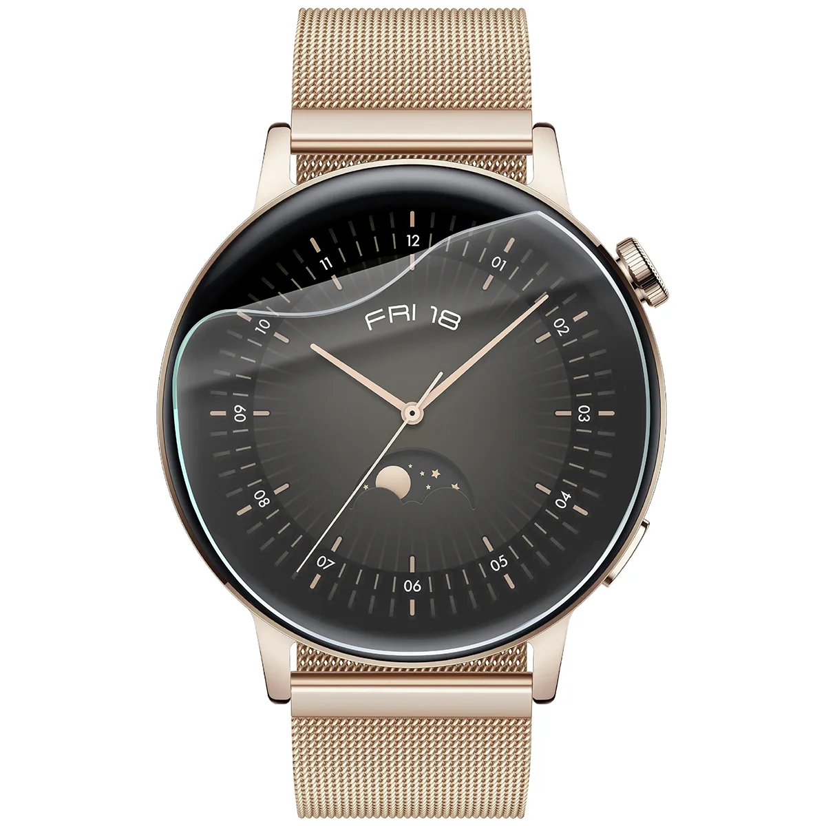 Bison Watch Film HydroFlex hydrogel film for Huawei Watch GT 3 42 mm Elegant on the watch
