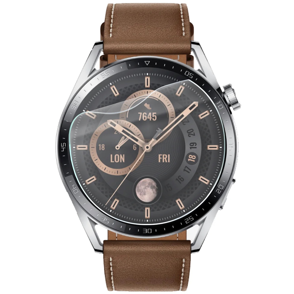 Bison Hydrogel Film HydroFlex for Huawei Watch GT 3 46 mm on the watch