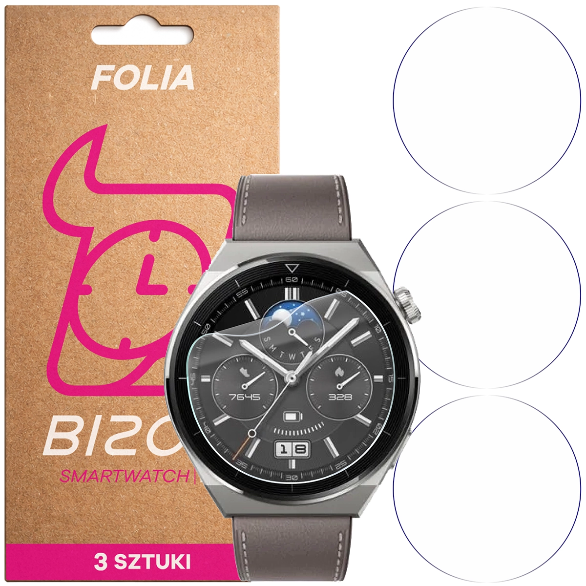 Bison Hydrogel Film HydroFlex for Huawei Watch GT 3 Pro 46 mm