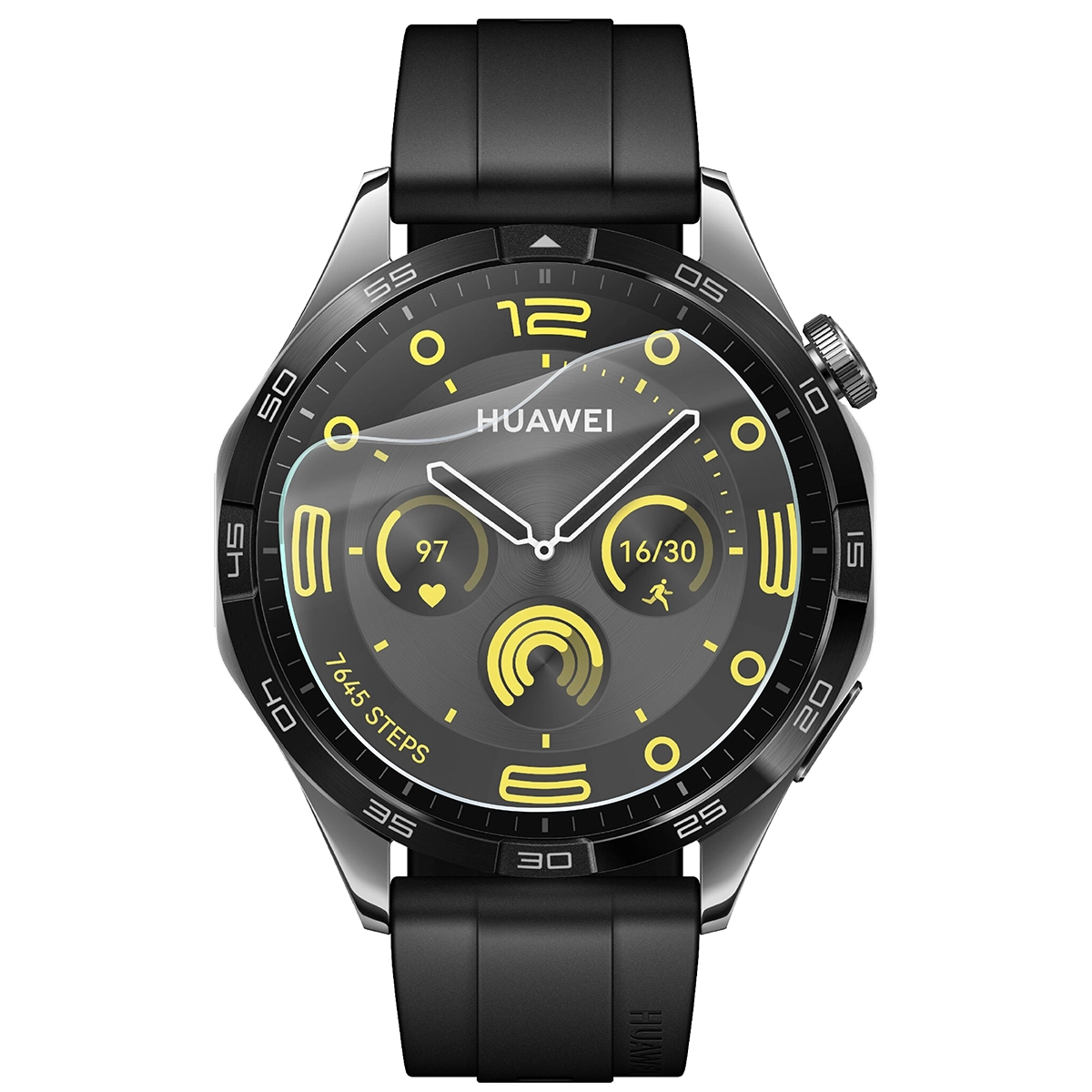 Bison Watch Film HydroFlex for Huawei Watch GT 4 46 mm Active on the watch