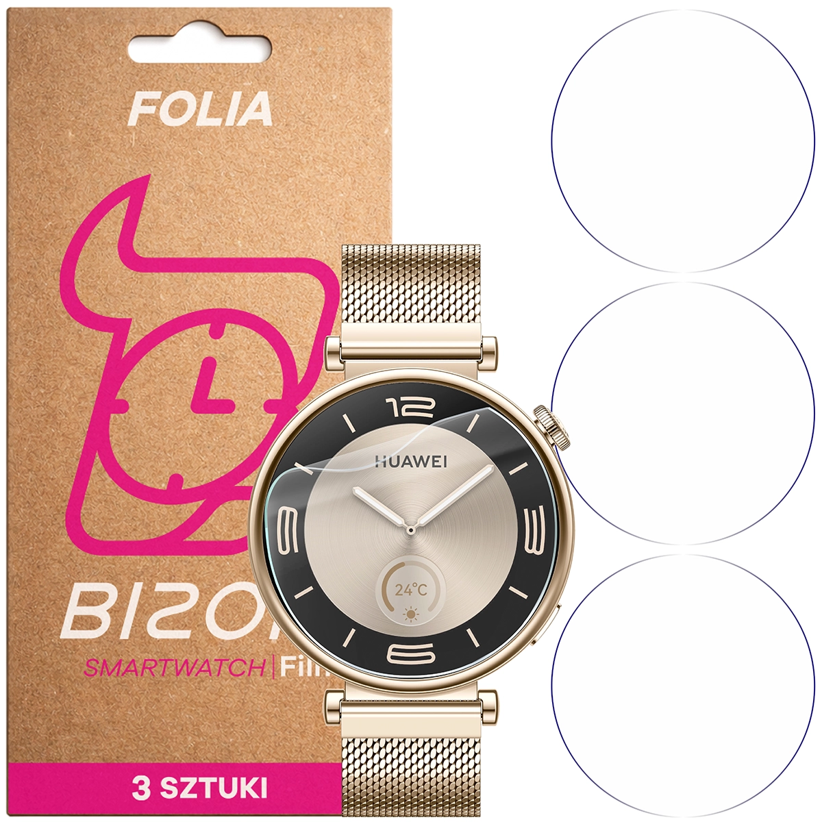 Bison Hydrogel Film HydroFlex for Huawei Watch GT 4 41 mm Elegant