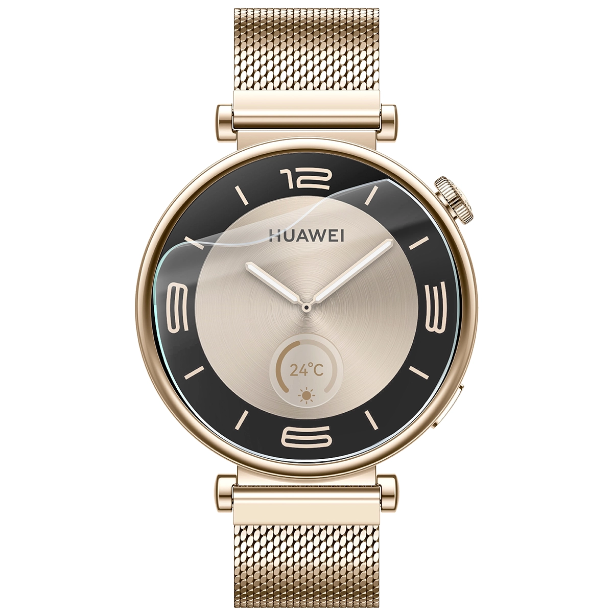 Bison Hydrogel Film HydroFlex for Huawei Watch GT 4 41 mm Elegant on the watch