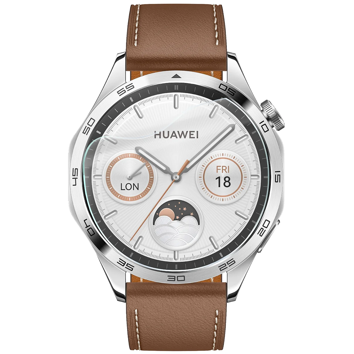 Bison Watch Film HydroFlex hydrogel film for Huawei Watch GT 4 46 mm on the watch