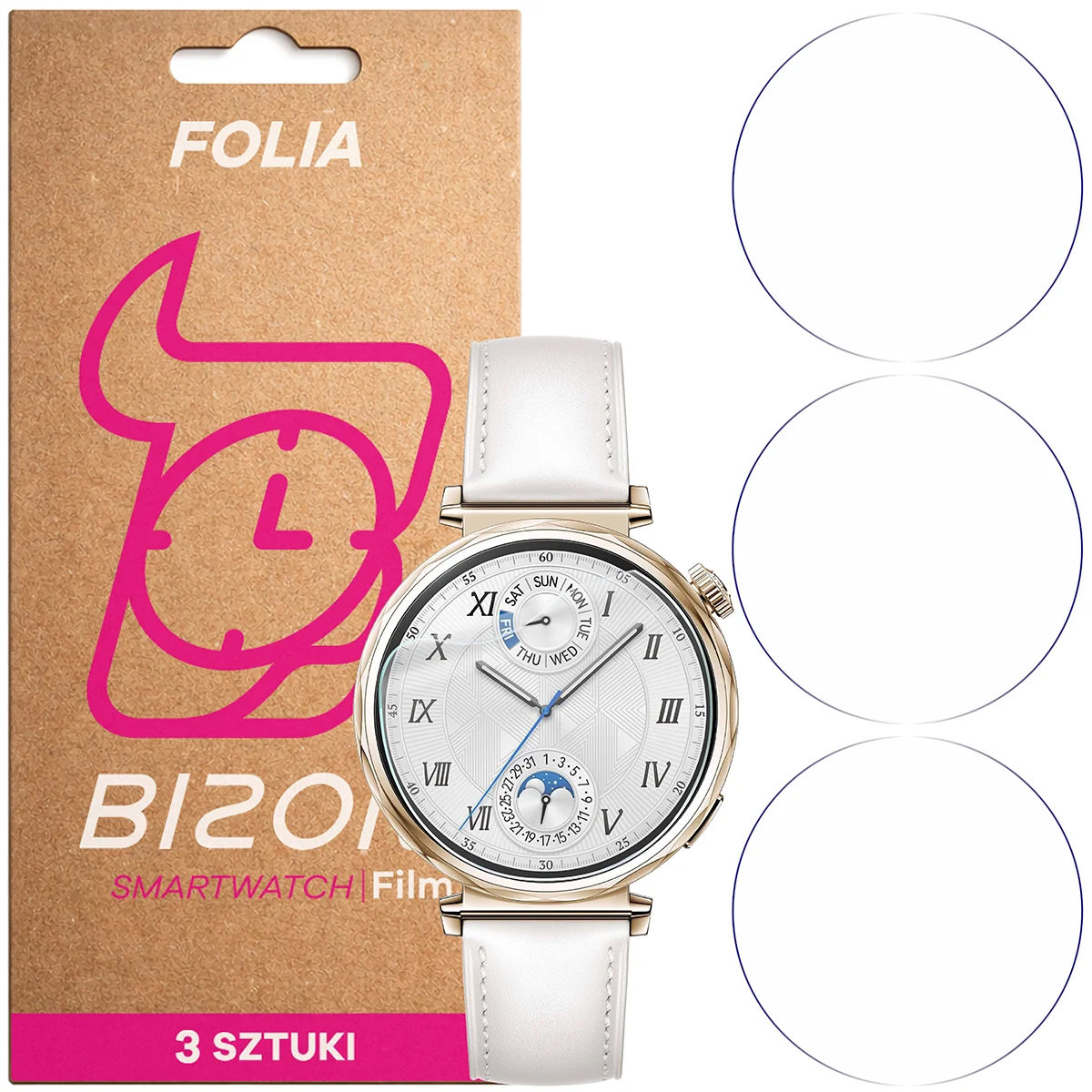 Folia hydrożelowa Bizon Watch Film HydroFlex dla Huawei Watch GT 5 41 mm