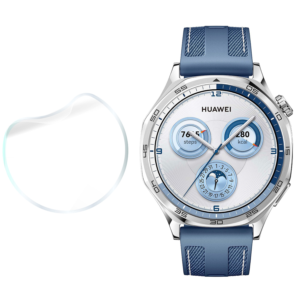 Bizon Glass Watch Hydrogel with Huawei Watch GT 5 / GT 5 Pro 46 mm