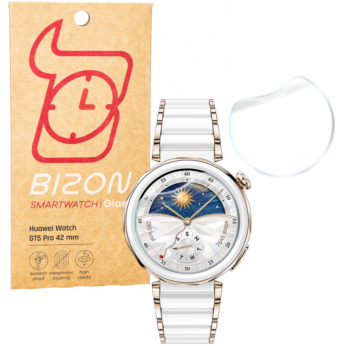 Bizon Glass Watch Hydrogel for Huawei Watch GT 5 Pro 42 mm