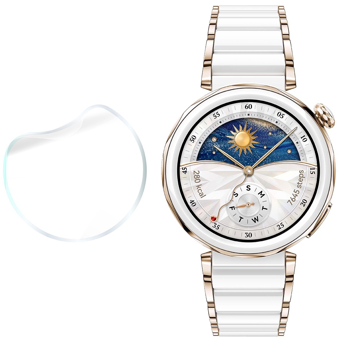 Bizon Glass Watch Hydrogel in comparison with Huawei Watch GT 5 Pro 42 mm