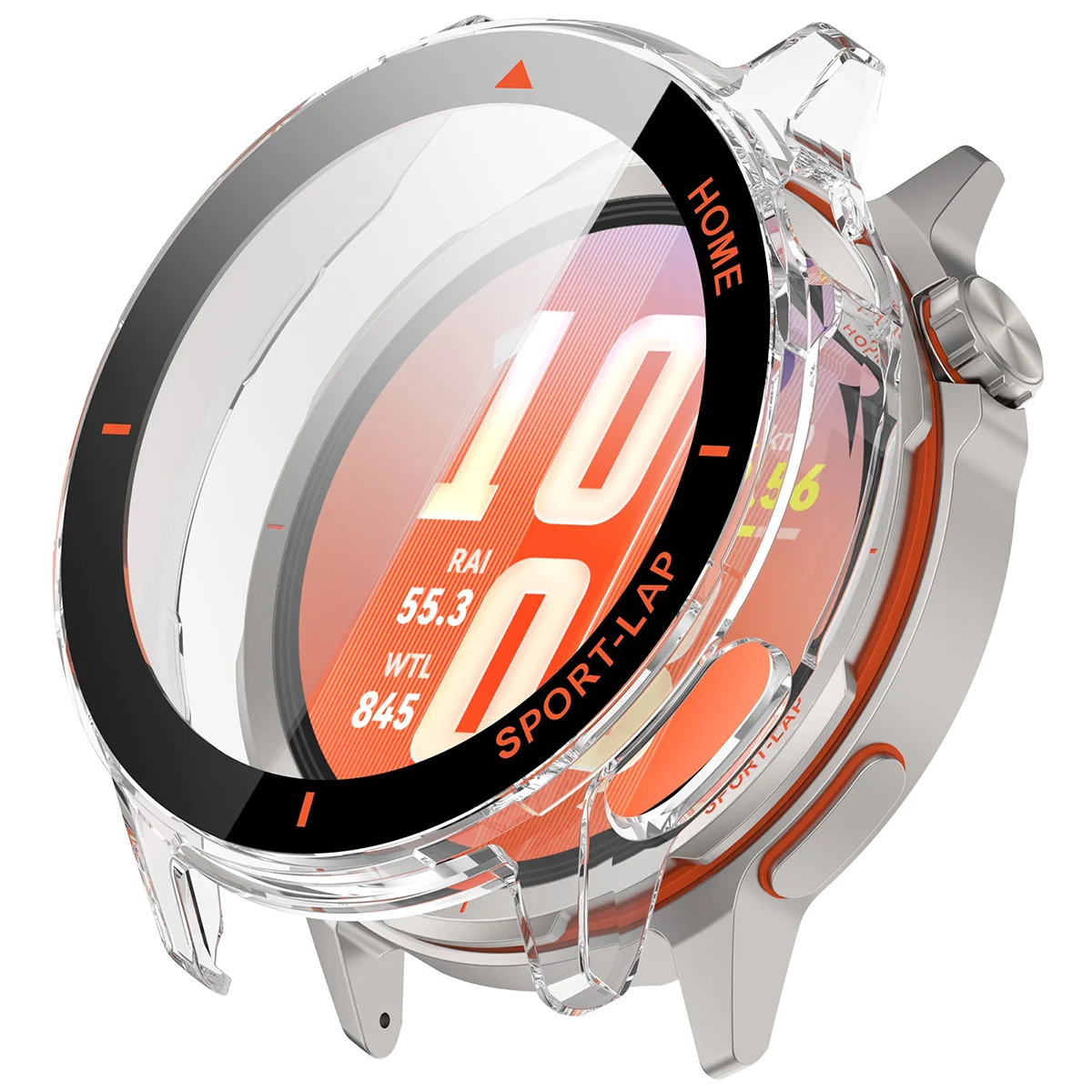 Wizualizacja nakładania etui Bizon Case Watch Adamo do Huawei Watch GT Runner 2