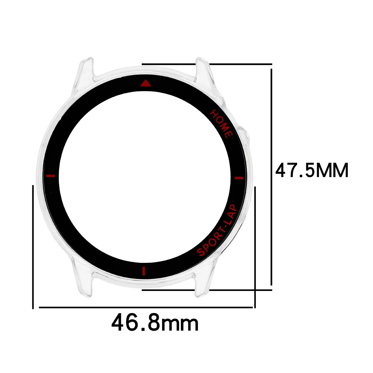 Wymiary etui Bizon Case Watch Adamo do Huawei Watch GT Runner 2