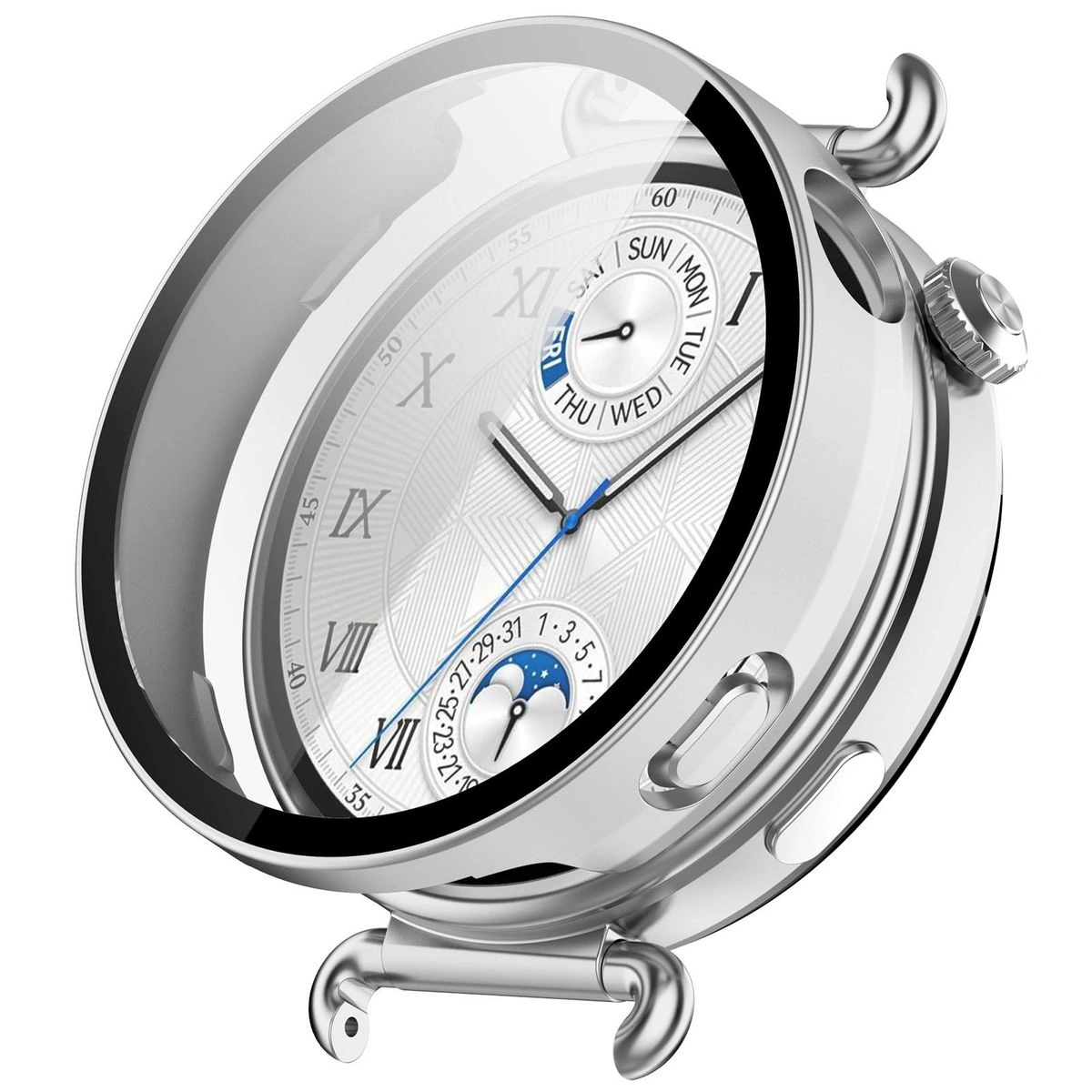 Vizualizare montare carcasă Bizon Case+Glass Watch pentru Huawei Watch GT6 41 mm