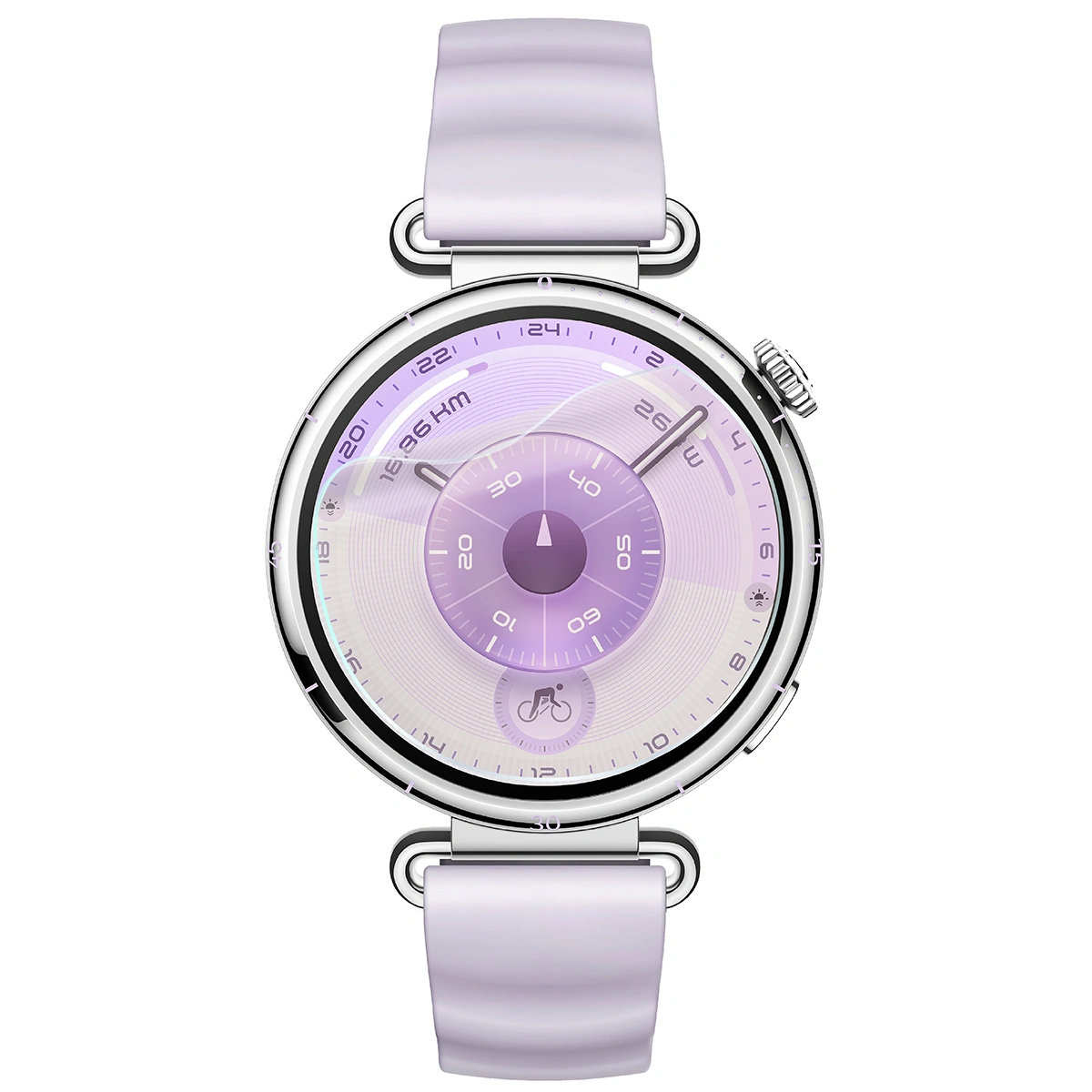 Smartwatch z nałożoną folią ochronną Bizon Glass Watch Film Sun do Huawei Watch GT6 46 mm