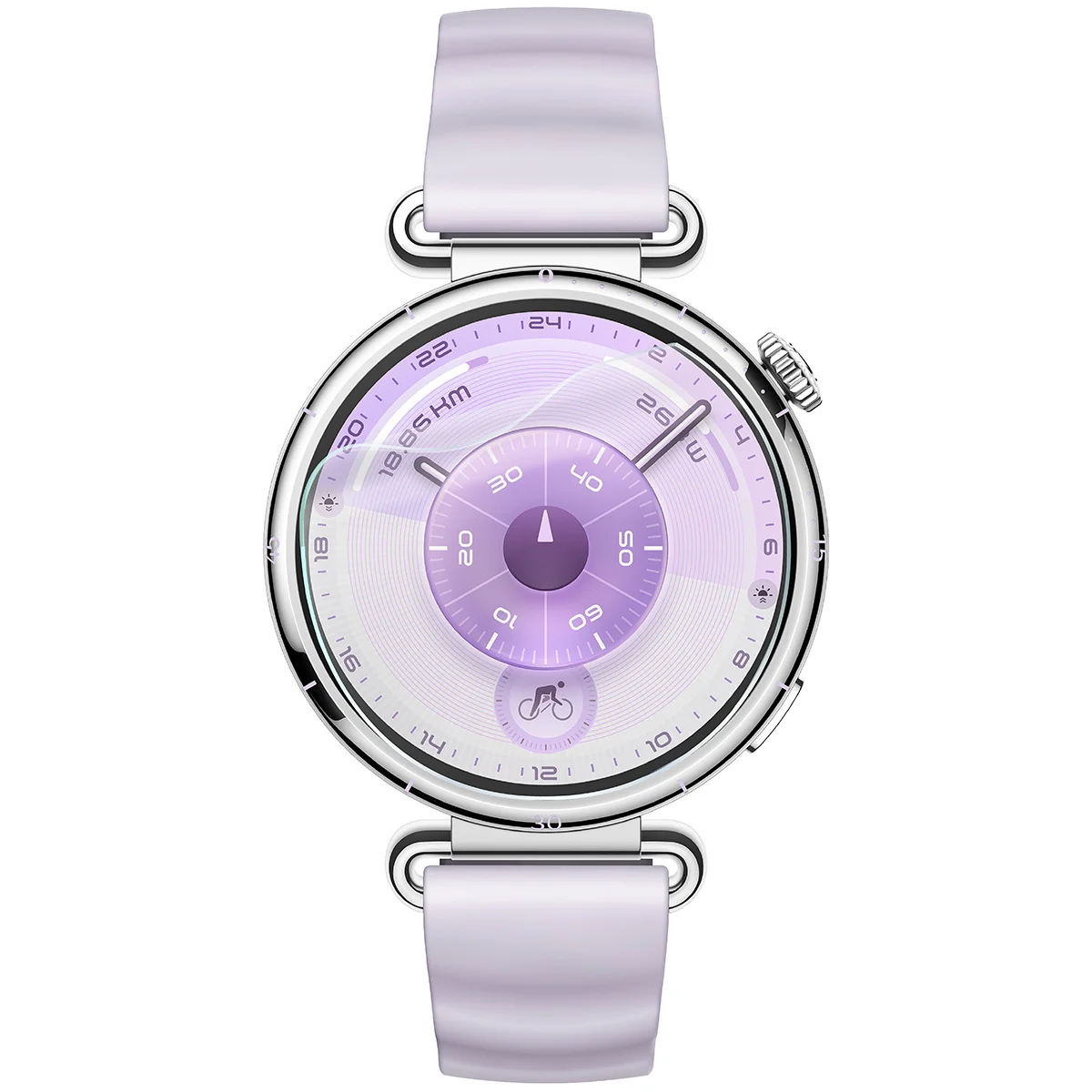 Bison Watch Film HydroFlex hydrogel film for Huawei Watch GT6 41 mm on the watch