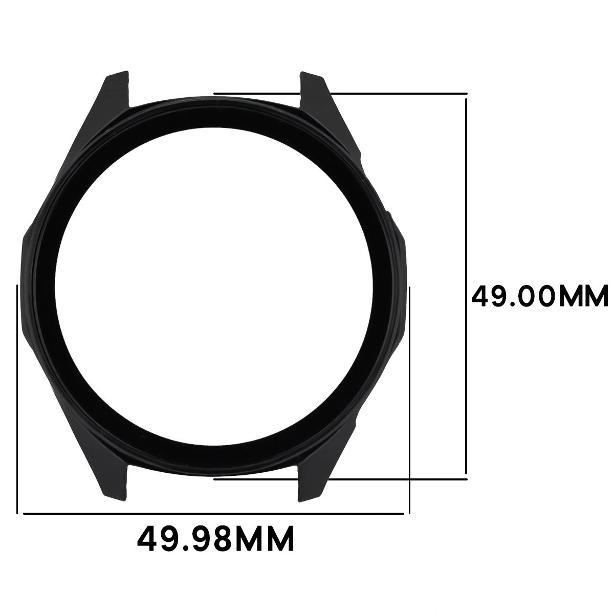 Wymiary etui Bizon Case+Glass Watch do Huawei Watch GT6 46 mm