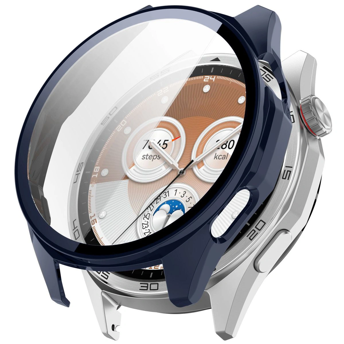 Visualization of applying the Bizon Case+Glass Watch to Huawei Watch GT6 46 mm