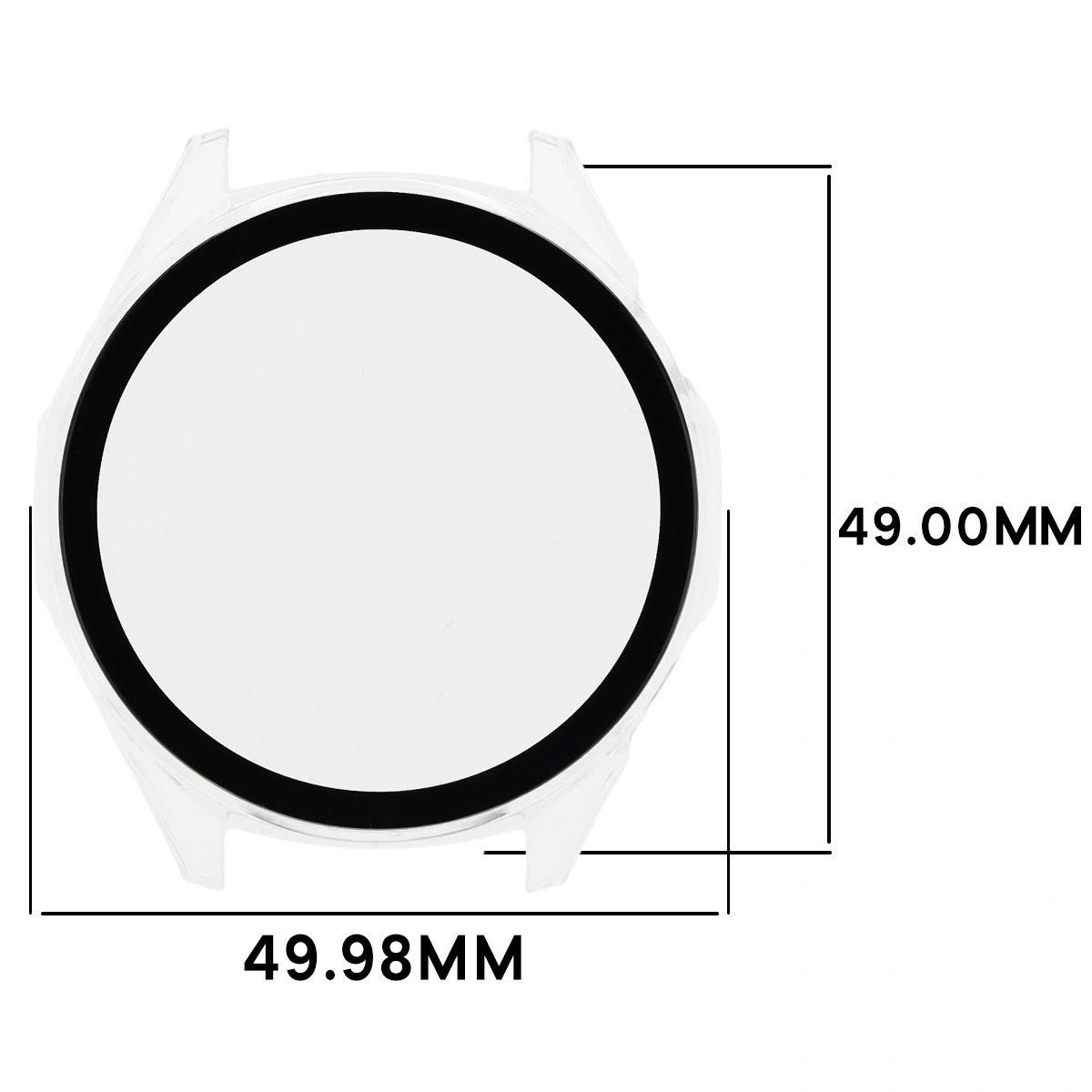 Dimensiunile carcasei Bizon Case+Glass Watch pentru Huawei Watch GT6 46 mm