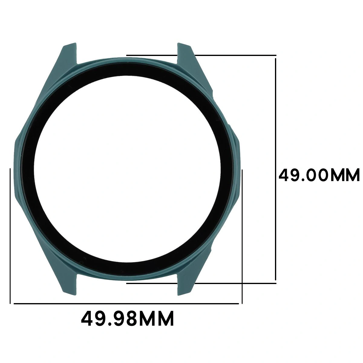 Dimensiunile etuiului Bizon Case+Glass Watch pentru Huawei Watch GT6 46 mm